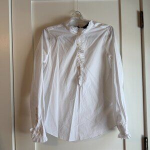 Ann Mashburn Frill Shirt in Cotton Poplin